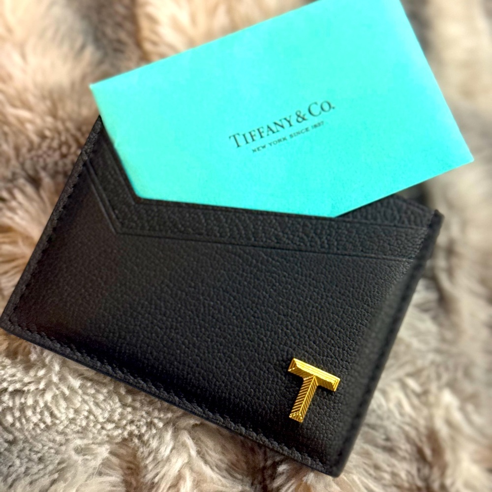 Tiffany & Co. Black and Gold Card Holder - Will ship Monday !